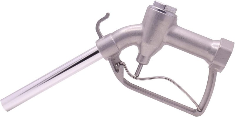 MENAITEK 1" NPT Manual Fuel Nozzle with Hook, Max Flow Rate 32 GPM,50 PSI for Manual & Electric Fuel Pumps 1" Inches(OD=25mm) Straight Spout Used For Gravity Tank Diesel Gasoline Oil Biodiesel - Image 1